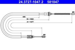 LINKA HAM.RENAULT CLIO 1,9D 98- /L/ /TARCZE/ ATE-HAM 24.3727-1047.2