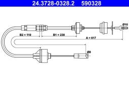 LINKA SPRZ.CITROEN BERLINGO 1,4 97- /SAMOREG./ ATE-HAM 24.3728-0328.2