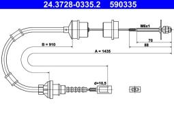 LINKA SPRZ.PEUGEOT 206 1,4-2,0 99- ATE-HAM 24.3728-0335.2
