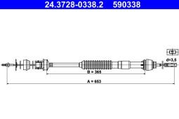 LINKA SPRZ.CITROEN BERLINGO 1,8 97- ATE-HAM 24.3728-0338.2