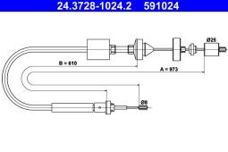 LINKA SPRZ.RENAULT MEGANE 1,9DTi 97- ATE-HAM 24.3728-1024.2