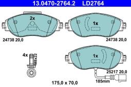 KLOCKI HAM./PRZ/ AUDI A3 12- ATE 13.0470-2764.2