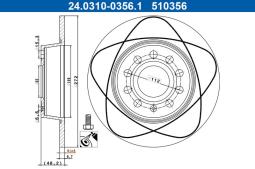 TARCZA HAM./TYŁ/ SKODA SUPERB 1,6-2,0TD I 08- /POWER DISC/ 24.0310-0356.1