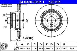 TARCZA HAM./TYŁ/ BMW 3 E90 05-          /POWER DISC/ ATE-HAM 24.0320-0195.1