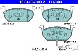 KLOCKI HAM./PRZ/ AUDI A3 13- 13.0470-7303.2