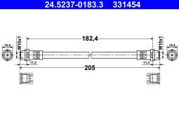 PRZEWÓD HAM./TYŁ/ AUDI A4 05- /L+P/ ATE-HAM 24.5237-0183.3