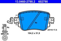 KLOCKI HAM./TYŁ/ AUDI A1 10- 13.0460-2790.2