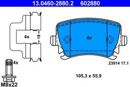 KLOCKI HAM./TYŁ/ AUDI A3,A6 03- ATE-HAM 13.0460-2880.2