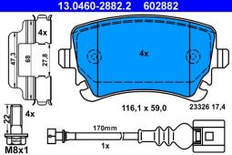 KLOCKI HAM./TYŁ/ VW T5 03- ATE-HAM 13.0460-2882.2