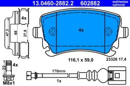 KLOCKI HAM./TYŁ/ VW T5 03- ATE-HAM 13.0460-2882.2