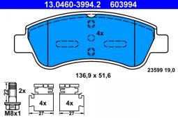 KLOCKI HAM./PRZ/ CITROEN XSARA 1,4-2,0HDI 01- ATE-HAM 13.0460-3994.2