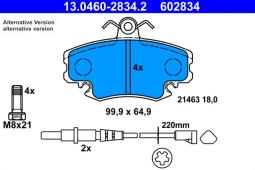 KLOCKI HAM./PRZ/ RENAULT MEGANE ATE-HAM 13.0460-2834.2