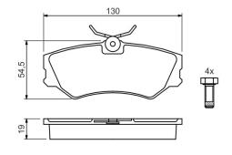 KLOCKI HAM./PRZ/ VW T4 PG 1.1. 0 986 460 941
