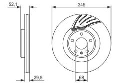 TARCZA HAM./PRZ/ AUDI S5 07- @345X29,5 PG 1.2. 0 986 479 590