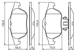 KLOCKI HAM./PRZ/ RENAULT LAGUNA 01- PG 1.1. 0 986 424 616