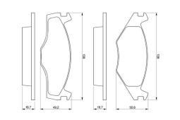 KLOCKI HAM./PRZ/ VW GOLF II 19,7mm PG 1.1. 0 986 468 870