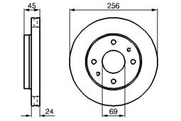 TARCZA HAM./PRZ/ VOLVO S40,V40 96- @256X24 PG 1.2. 0 986 478 531