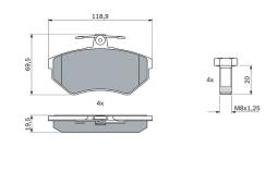 KLOCKI HAM./PRZ/ VW PASSAT 88- PG 1.1 0 986 494 726