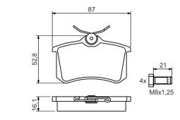 KLOCKI HAM./TYŁ/ VW PASSAT 97-,AUDI A4 97- PG 1.1. 0 986 494 399