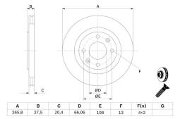 TARCZA HAM./PRZ/ PEUGEOT 405 92- 1,8-2,0 PG 1.2. 0 986 478 268