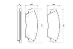 KLOCKI HAM./PRZ/ HONDA CIVIC 87- PG 1.1. 0 986 460 972