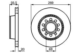 TARCZA HAM./TYŁ/ AUDI A6 98-03 PG 1.2. 0 986 478 614
