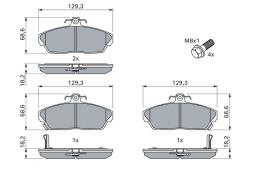 KLOCKI HAM./PRZ/ HONDA CONCERTO -93 /LUC PG 1.1. 0 986 424 214