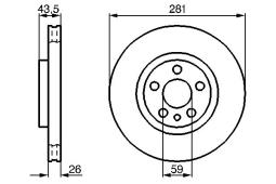 TARCZA HAM./PRZ/ PEUGEOT 806 1,9TD 95- @ PG 1.2. 0 986 478 812