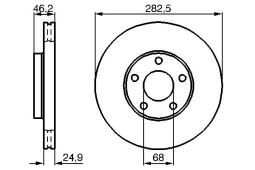 TARCZA HAM.VW VOLKSWAGEN PASSAT 1.6 VARIANT /3B5/ 74KW/ 100PS 1.6L 01 BOSCH 0 986 479 C81