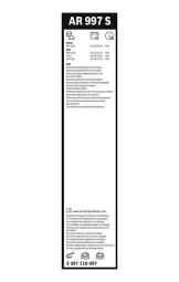 PIÓRA WYCIER. 600MM/600MM 2SZT OPEL ZAFIRA 98- PG10.2. 3 397 118 997