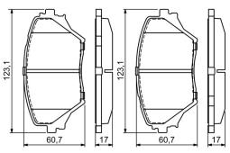 KLOCKI HAM./PRZ/ TOYOTA RAV-4 00- PG 1.1. 0 986 424 719