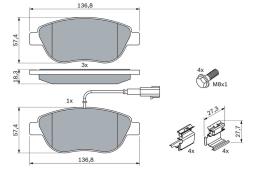KLOCKI HAM./PRZ/ FIAT STILO 1,8-1,9JTD PG 1.1. 0 986 424 596