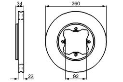 TARCZA HAM./PRZ/ HONDA ACCORD 90- @259X2 PG 1.2. 0 986 478 568