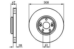 TARCZA HAM./PRZ/ RENAULT LAGUNA 05- @308X28 PG 1.2. 0 986 479 198