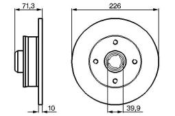TARCZA HAM./TYŁ/ VW GOLF @226X10 PG 1.2. 0 986 478 331