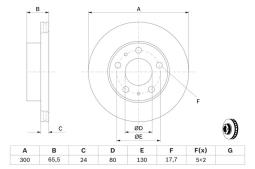 TARCZA HAM./PRZ/ CITROEN JUMPER 06-     @300X24 PG 1.2. 0 986 479 314
