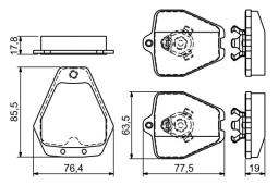 KLOCKI HAM./PRZ/ AUDI A8 2,8 PG 1.1. 0 986 494 215