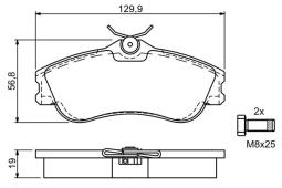 KLOCKI HAM./PRZ/ CITROEN XSARA PICASSO PG 1.1. 0 986 424 583