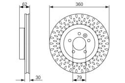 TARCZA HAM./PRZ/ RANGE ROVER SPORT 2,7D 6- @360X30 PG 1.2. 0 986 479 578