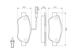 KLOCKI HAM./PRZ/ FIAT 500 1.3JTD 07- PG 1.1. 0 986 494 114