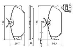 KLOCKI HAM./PRZ/ RENAULT LAGUNA 93- PG 1.1. 0 986 461 765