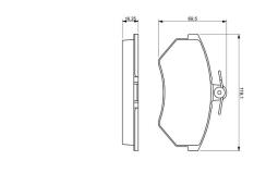 KLOCKI HAM./PRZ/ VW PASSAT 16mm PG 1.1. 0 986 460 943