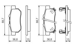 KLOCKI HAM./TYŁ/ HONDA CIVIC 1,6 91- PG 1.1. 0 986 494 392