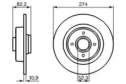 TARCZA HAM./TYŁ/ RENAULT MEGANE 1,6 16V /BEZ PIERŚCIENIA ABS!!!/ PG 1.2. 0 986 479 108