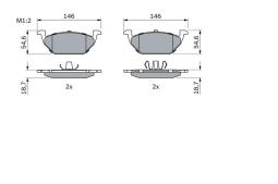 KLOCKI HAM./PRZ/ VW GOLF IV PG 1.1. 0 986 424 364