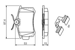 KLOCKI HAM./TYŁ/ VW GOLF,PASSAT PG 1.2. 0 986 494 597