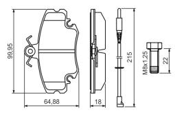 KLOCKI HAM./PRZ/ PEUGEOT 205 1,9 GTI PG 1.1. 0 986 494 522