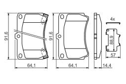 KLOCKI HAM./PRZ/ MAZDA 323 89- PG 1.1. 0 986 461 141