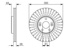 TARCZA HAM./PRZ/ RENAULT SCENIC 2,9DCI 02- @300X26 PG 1.2. 0 986 479 668