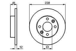 TARCZA HAM./PRZ/ DACIA LOGAN 1,4-1,6 16V05- @238X12 PG 1.2. 0 986 479 165